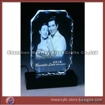 Square Acrylic/Lucite Photo/Picture Frame with Led Lights